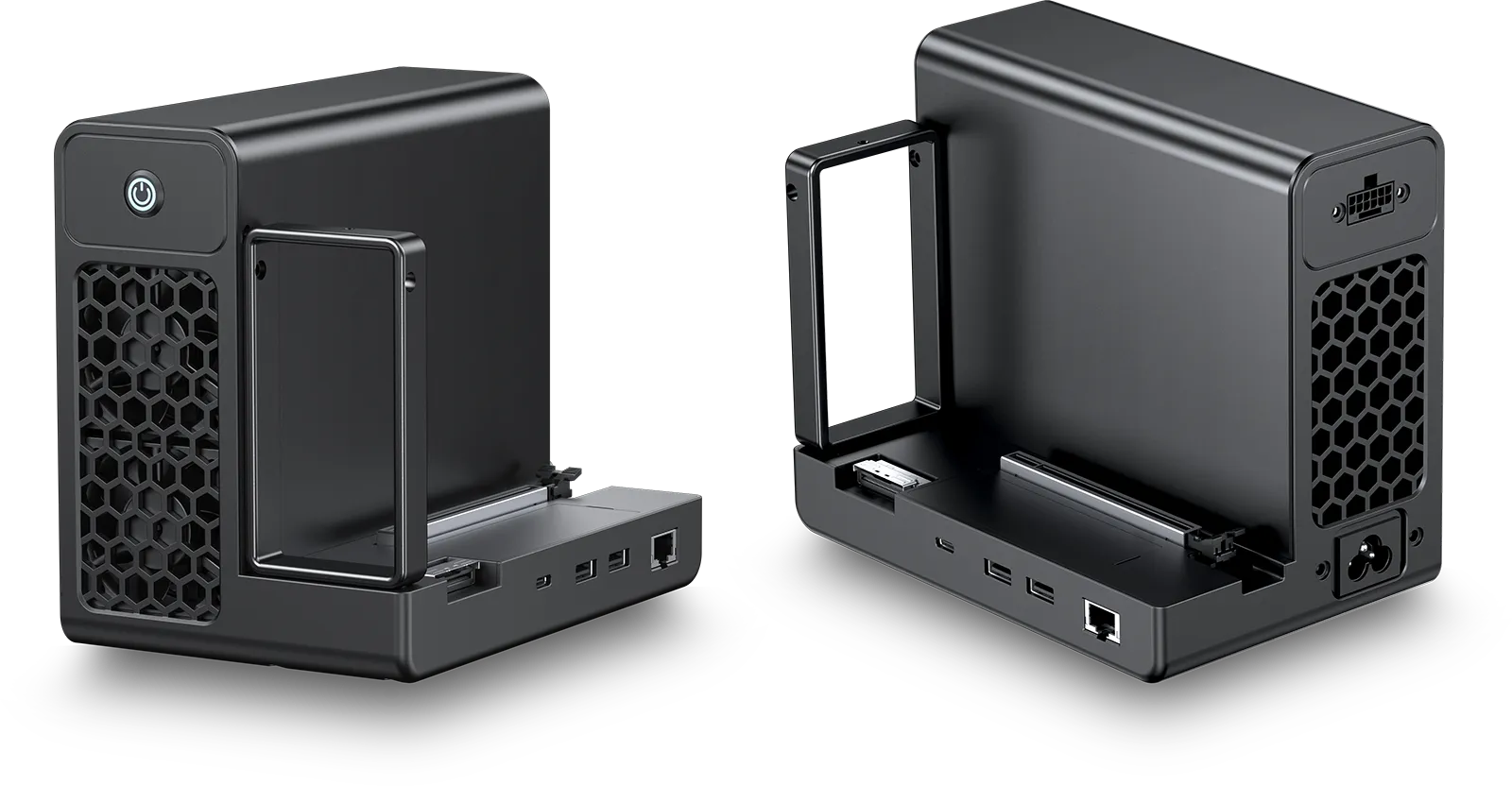 GPD G2 eGPUドックとGPD BOXのデスクトップセットアップ
