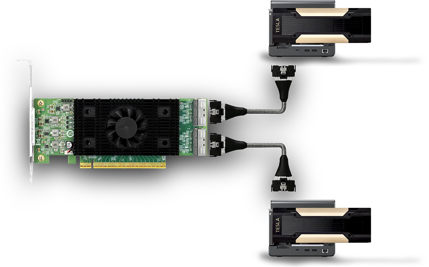 MCIO 8iとUSB4の同時接続