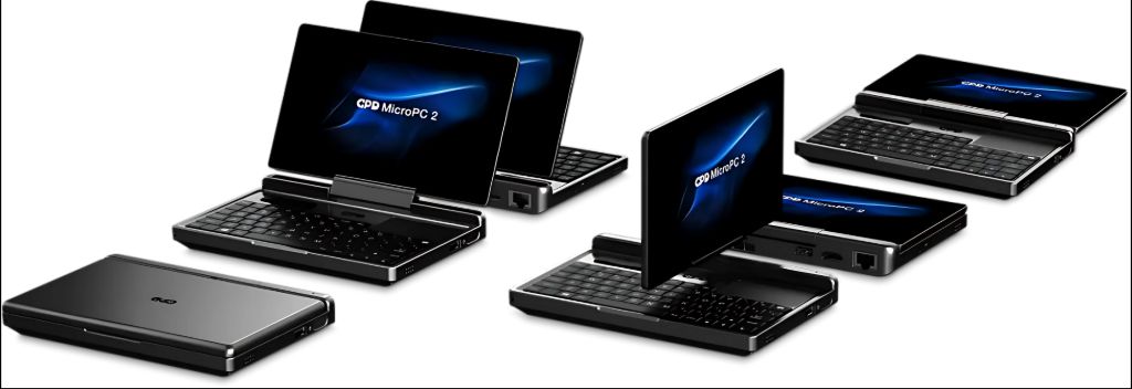 GPD MicroPC 2 - 7インチポケットPC 複数角度表示
