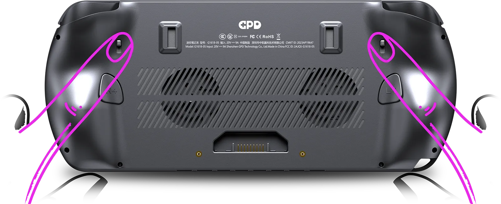 GPD WIN5 トリガーストローク切替スイッチ